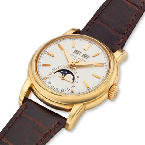 patek philippe 2438 1|PATEK PHILIPPE, REF. 2438/1, A RARE GOLD PERPETUAL .